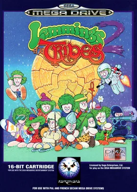 Lemmings 2 - The Tribes (Europe) box cover front